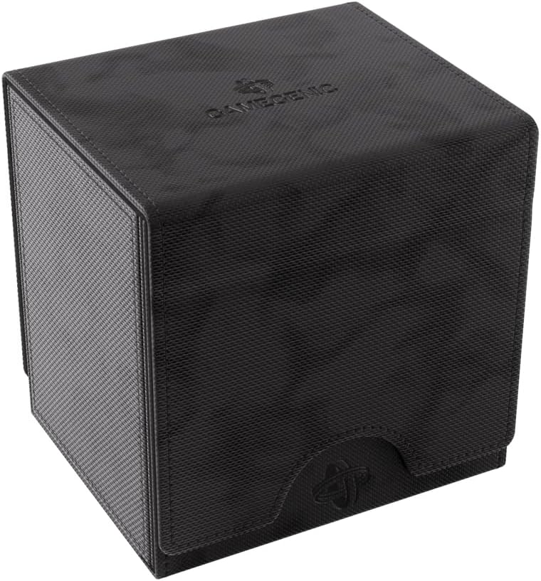 Gamegenic سايد كيك برو 100+ XL القابل للتحويل - صندوق سطح متميز مع تخزين آمن للبطاقات، علبة بطاقات محمية من الأشعة فوق البنفسجية، عرض بطاقة علوية، درج إضافي للرموز، إغلاق مغناطيسي، لون أسود، مصنوع - Image 1